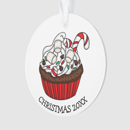 Personalisierter Weihnachtskuchen Ornament (Vorderseite)