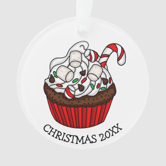 Personalisierter Weihnachtskuchen Ornament (Vorderseite)