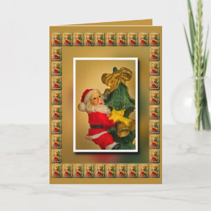 Personalisierter Weihnachtsmann auf dem Weihnachts Karte