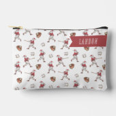 Personalisierter Weihnachtsmann Baseball Weihnacht Zubehörtasche (Vorderseite)