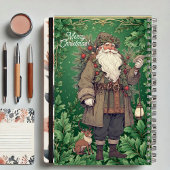 Personalisierter Weihnachtsmann-Brief Nordpol-Grün Notizblock