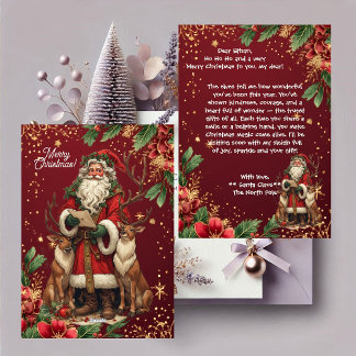 Personalisierter Weihnachtsmann-Brief Nordpol Süße Feiertagskarte