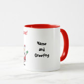 Personalisierter Weihnachtsmann Cartoon Tasse (VorderseiteRechts)