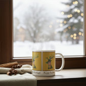 Personalisierter Weihnachtsmann, Deep Bronz Gold Kaffeetasse