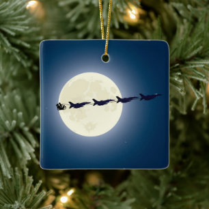 Personalisierter Weihnachtsmann/ F-16 Jets Militär Keramikornament