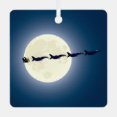 Personalisierter Weihnachtsmann/ F-16 Jets Militär Ornament Aus Metall (Vorderseite)