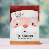 Personalisierter Weihnachtsmann frohe Weihnachten Acrylschild (Neutral)