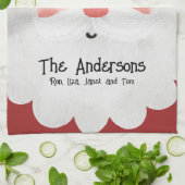 Personalisierter Weihnachtsmann frohe Weihnachten Geschirrtuch (Gefaltet)