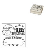 Personalisierter Weihnachtsmann frohe Weihnachten Gummistempel (Stempel)