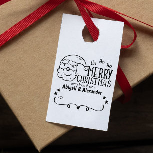 Personalisierter Weihnachtsmann frohe Weihnachten Gummistempel