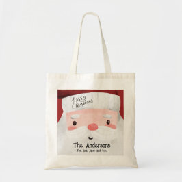 Personalisierter Weihnachtsmann frohe Weihnachten Tragetasche