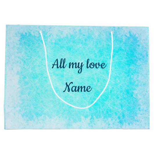 Personalisierter Weihnachtsmann Große Geschenktüte (Rückseite)