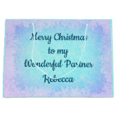 Personalisierter Weihnachtsmann Große Geschenktüte (Vorderseite)