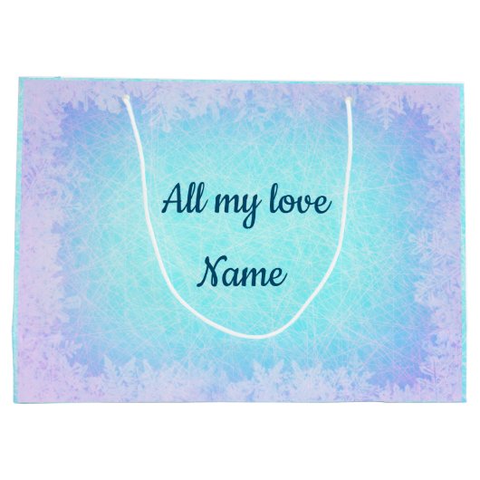 Personalisierter Weihnachtsmann Große Geschenktüte (Rückseite)