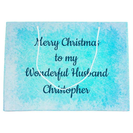 Personalisierter Weihnachtsmann Große Geschenktüte (Vorderseite)