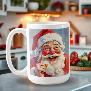 Personalisierter Weihnachtsmann im Vintage-Stil We Kaffeetasse