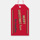 Personalisierter Weihnachtsmann ist hier Retro-Wei Geschenkanhänger (Rückseite)