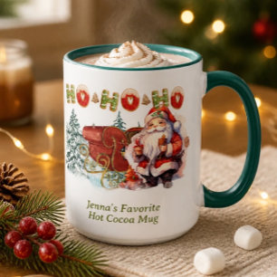 Personalisierter Weihnachtsmann-Kaffeebecher Tasse