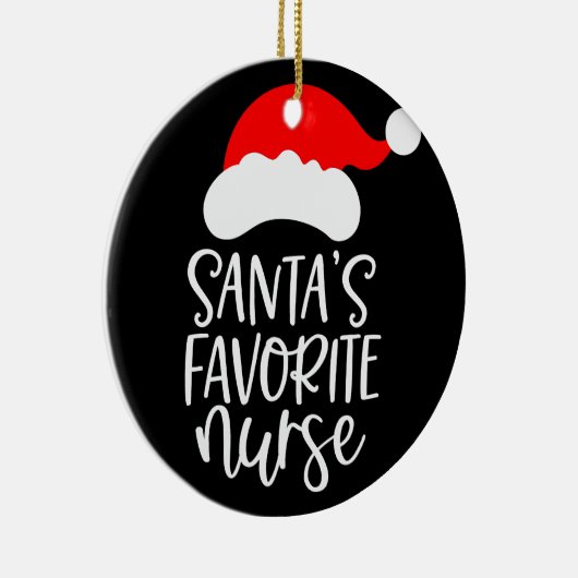 Personalisierter Weihnachtsmann Keramik Ornament (Rechts)