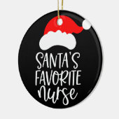 Personalisierter Weihnachtsmann Keramik Ornament (Links)