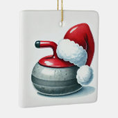 Personalisierter Weihnachtsmann Keramikornament (Rechts)