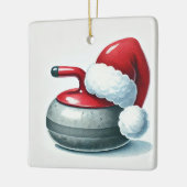 Personalisierter Weihnachtsmann Keramikornament (Links)