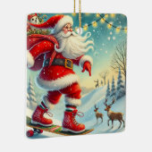 Personalisierter Weihnachtsmann Keramikornament (Rechts)