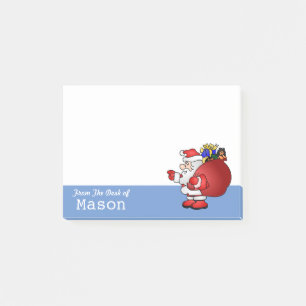 Personalisierter Weihnachtsmann mit Geschenken Post-it Klebezettel