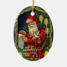 Personalisierter Weihnachtsmann mit Jester Weihnac Keramik Ornament