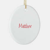 Personalisierter Weihnachtsmann mit Sternen BELIEV Keramik Ornament (Rechts)