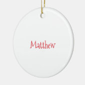 Personalisierter Weihnachtsmann mit Sternen BELIEV Keramik Ornament (Links)