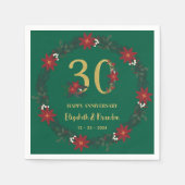 personalisierter Weihnachtsmann Napkins zum 30. Ja Serviette (Vorderseite)