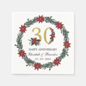 personalisierter Weihnachtsmann Napkins zum 30. Ja Serviette (Vorderseite)