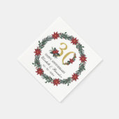 personalisierter Weihnachtsmann Napkins zum 30. Ja Serviette (Ecke)