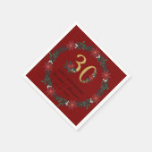 personalisierter Weihnachtsmann Napkins zum 30. Ja Serviette (Ecke)