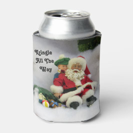 Personalisierter Weihnachtsmann nimmt einen Tumbel Dosenkühler