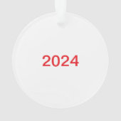 Personalisierter Weihnachtsmann Ornament (Rückseite)