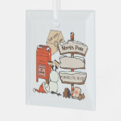 Personalisierter Weihnachtsmann Ornament Aus Glas (Vorderseite links)