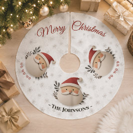 Personalisierter Weihnachtsmann – Rustikale Weihna Polyester Weihnachtsbaumdecke