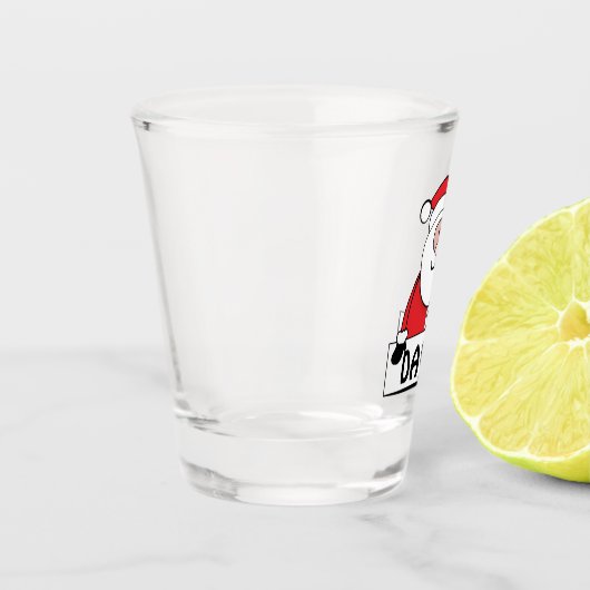 Personalisierter Weihnachtsmann Schnapsglas (Links)