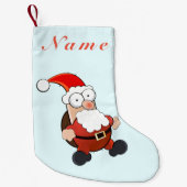 Personalisierter Weihnachtsmann-Strumpf mit Namen Kleiner Weihnachtsstrumpf (Vorderseite)