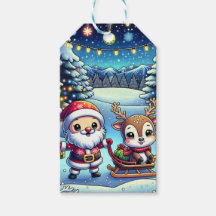 Personalisierter Weihnachtsmann und Rentier