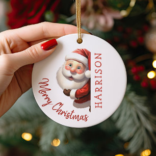 Personalisierter Weihnachtsmann Weihnachten für Ki Keramik Ornament