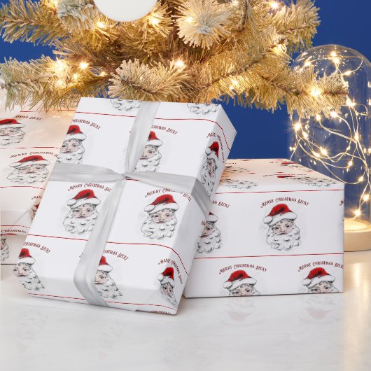 Personalisierter Weihnachtsmann Weihnachten Geschenkpapier (Feiertage)