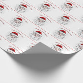 Personalisierter Weihnachtsmann Weihnachten Geschenkpapier (Ecke)