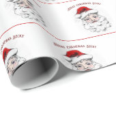 Personalisierter Weihnachtsmann Weihnachten Geschenkpapier (Rolleneckpunkt)