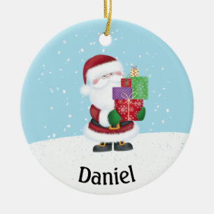 Personalisierter Weihnachtsmann Weihnachten Keramik Ornament