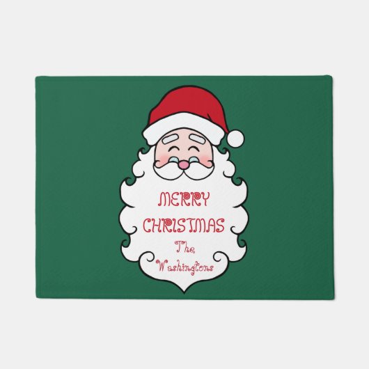 Personalisierter Weihnachtsmann Willkommen Türmche Fußmatte (Vorderseite)