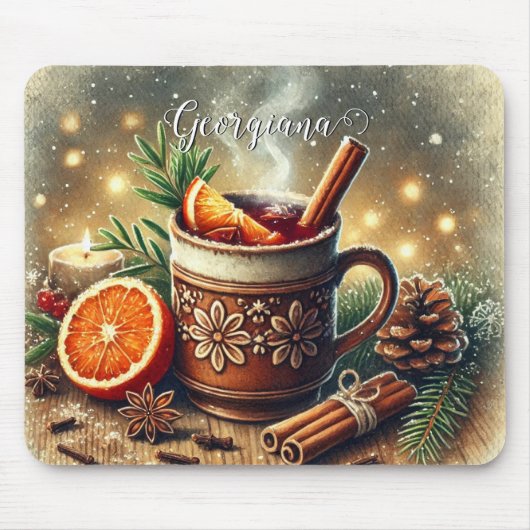 Personalisierter Weihnachtsmarkt Weinwanderwege Ma Mousepad (Vorne)