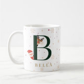 Personalisierter Weihnachtsmonogramm-B-Becher Kaffeetasse (Links)